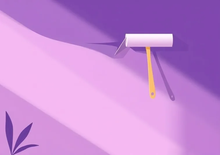 Pose de papier peint, rouleau et brosse à maroufler